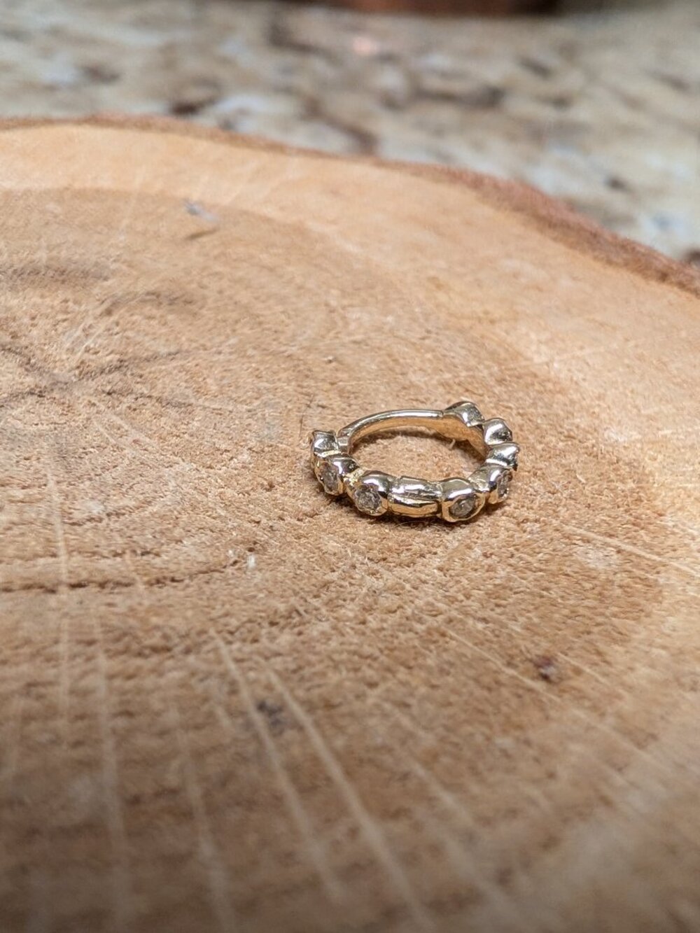 Pamela Love 6mm molten eternity huggie earring